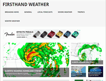 Tablet Screenshot of firsthandweather.com